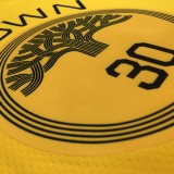 NBA Men Season 2018 Rewarding Version Golden State Warriors Yellow #30 CURRY Jersey High Quality Name and Number Print