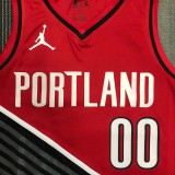 NBA Portland Trail Blazers with Jordan Logo Red #00 ANTHONY Jersey High Quality Name and Number Print