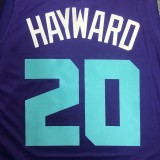 NBA Men New Season Charlotte Hornets #20 HAYWARD Purple Jersey High Quality Name and Number Print