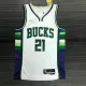 NBA Men 75th Anniversary Season 2022 Milwaukee Bucks White #21 HOLIDAY Jersey High Quality Name and Number Print