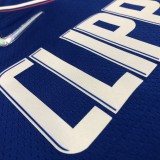NBA Men 75th Anniversary Los Angeles Clippers Blue #2 LEONARD Jersey High Quality Name and Number Print
