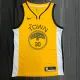 NBA Men Season 2018 Rewarding Version Golden State Warriors Yellow #30 CURRY Jersey High Quality Name and Number Print