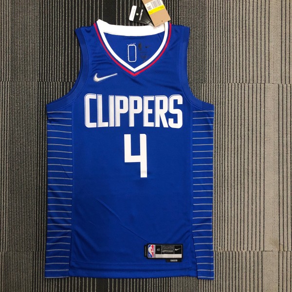 NBA Men 75th Anniversary Los Angeles Clippers Blue #4 RONDO Jersey High Quality Name and Number Print