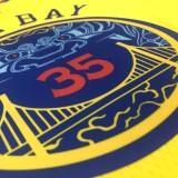 NBA Men Season 2018 Dragon Version Golden State Warriors Yellow #35 DURANT Jersey High Quality Name and Number Print