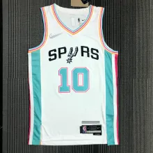 NBA Men 75th Anniversary Season 2022 San Antonio Spurs White #10 DEROZAN Jersey High Quality Name and Number Print