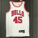 NBA Men 75th Anniversary Chicago Bulls White #45 JORDAN Jersey High Quality Name and Number Print