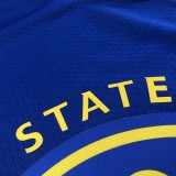 NBA Men 75th Anniversary Golden State Warriors Blue V-neck #33 WISEMAN Jersey High Quality Name and Number Print