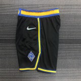 NBA Men 75th Anniversary Season 2022 Golden State Warriors Black Pant High Quality Name and Number Print