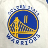 NBA Men 75th Anniversary Golden State Warriors White V-neck #11 THOMPSON Jersey High Quality Name and Number Print