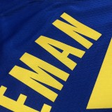 NBA Men 75th Anniversary Golden State Warriors Blue V-neck #33 WISEMAN Jersey High Quality Name and Number Print