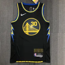 NBA Men 75th Anniversary Season 2022 Golden State Warriors Black #2974 CURRY Jersey High Quality Name and Number Print