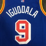 NBA Men Golden State Warriors Retro Blue #9 IGUODALA Jersey High Quality Name and Number Print