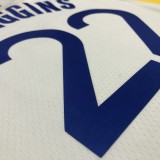 NBA Men 75th Anniversary Golden State Warriors White V-neck #22 WIGGINS Jersey High Quality Name and Number Print