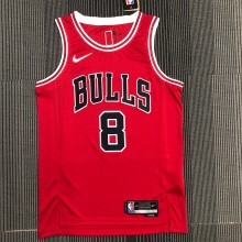 NBA Men 75th Anniversary Chicago Bulls Red #8 LAVINE Jersey High Quality Name and Number Print