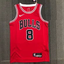 NBA Men 75th Anniversary Chicago Bulls Red #8 LAVINE Jersey High Quality Name and Number Print