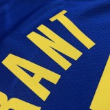 NBA Men 75th Anniversary Golden State Warriors Blue V-neck #35 DURANT Jersey High Quality Name and Number Print