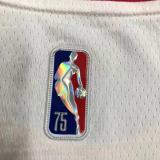 NBA Men 75th Anniversary Chicago Bulls White #91 RODMAN Jersey High Quality Name and Number Print