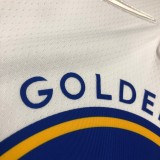 NBA Men 75th Anniversary Golden State Warriors White V-neck #11 THOMPSON Jersey High Quality Name and Number Print