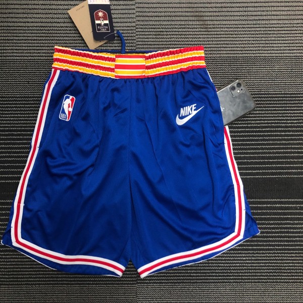 NBA Golden State Warriors Retro Blue Pant High Quality Name and Number Print