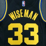 NBA Men 75th Anniversary Season 2022 Golden State Warriors Black #33 WISEMAN Jersey High Quality Name and Number Print