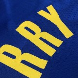 NBA Men 75th Anniversary Golden State Warriors Blue V-neck #30 CURRY Jersey High Quality Name and Number Print