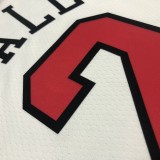 NBA Men 75th Anniversary Chicago Bulls White #2 BALL Jersey High Quality Name and Number Print