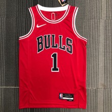 NBA Men 75th Anniversary Chicago Bulls Red #1 ROSE Jersey High Quality Name and Number Print