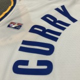 NBA Men 75th Anniversary Golden State Warriors White V-neck #2974 CURRY Jersey High Quality Name and Number Print