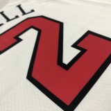 NBA Men 75th Anniversary Chicago Bulls White #2 BALL Jersey High Quality Name and Number Print