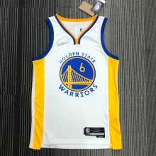 NBA Men 75th Anniversary Golden State Warriors White V-neck #6 YOUNG Jersey High Quality Name and Number Print