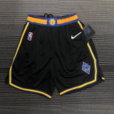 NBA Men 75th Anniversary Season 2022 Golden State Warriors Black Pant High Quality Name and Number Print