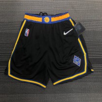 NBA Men 75th Anniversary Season 2022 Golden State Warriors Black Pant High Quality Name and Number Print