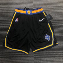 NBA Men 75th Anniversary Season 2022 Golden State Warriors Black Pant High Quality Name and Number Print
