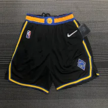 NBA Men 75th Anniversary Season 2022 Golden State Warriors Black Pant High Quality Name and Number Print