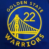 NBA Men 75th Anniversary Golden State Warriors Blue V-neck #22 WIGGINS Jersey High Quality Name and Number Print