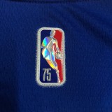 NBA Men 75th Anniversary Golden State Warriors Blue V-neck #9 IGUODALA Jersey High Quality Name and Number Print