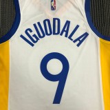 NBA Men 75th Anniversary Golden State Warriors White V-neck #9 IGUODALA Jersey High Quality Name and Number Print