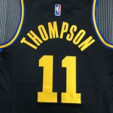 NBA Men 75th Anniversary Season 2022 Golden State Warriors Black #11 THOMPSON Jersey High Quality Name and Number Print