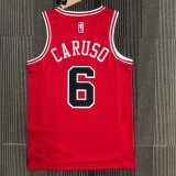 NBA Men 75th Anniversary Chicago Bulls Red #6 CARUSO Jersey High Quality Name and Number Print