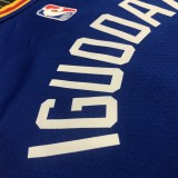NBA Men Golden State Warriors Retro Blue #9 IGUODALA Jersey High Quality Name and Number Print