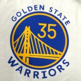 NBA Men 75th Anniversary Golden State Warriors White V-neck #35 DURANT Jersey High Quality Name and Number Print