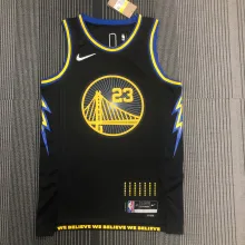 NBA Men 75th Anniversary Season 2022 Golden State Warriors Black #23 GREEN Jersey High Quality Name and Number Print
