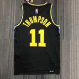 NBA Men 75th Anniversary Season 2022 Golden State Warriors Black #11 THOMPSON Jersey High Quality Name and Number Print