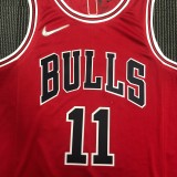 NBA Men 75th Anniversary Chicago Bulls Red #11 DEROZAN Jersey High Quality Name and Number Print