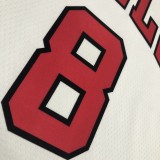 NBA Men 75th Anniversary Chicago Bulls White #8 LAVINE Jersey High Quality Name and Number Print