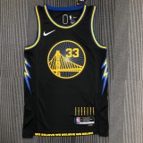 NBA Men 75th Anniversary Season 2022 Golden State Warriors Black #33 WISEMAN Jersey High Quality Name and Number Print