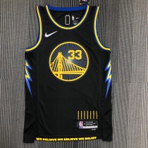 NBA Men 75th Anniversary Season 2022 Golden State Warriors Black #33 WISEMAN Jersey High Quality Name and Number Print