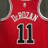 NBA Men 75th Anniversary Chicago Bulls Red #11 DEROZAN Jersey High Quality Name and Number Print