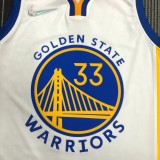 NBA Men 75th Anniversary Golden State Warriors White V-neck #33 WISEMAN Jersey High Quality Name and Number Print