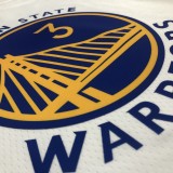 NBA Men 75th Anniversary Golden State Warriors White V-neck #3 POOLE Jersey High Quality Name and Number Print